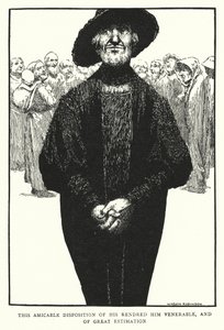 Denne mindelige indstilling af hans gjorde ham ærværdig og af stor vurdering (litho) af William Heath Robinson
