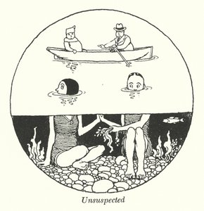 Ikke mistænkt (litho) af William Heath Robinson