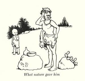 Hvad naturen gav ham (litho) af William Heath Robinson