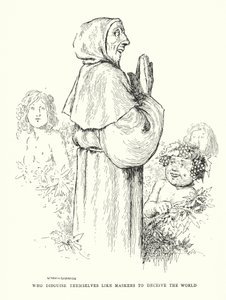 Som forklæder sig som maskerere for at bedrage verden (litho) af William Heath Robinson