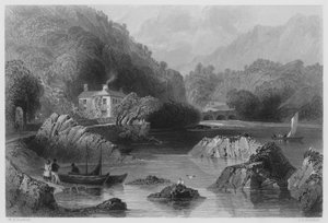 Glengariff Inn (gravering) af William Henry (after) Bartlett