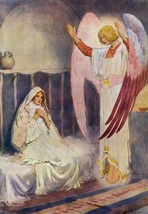 Bebudelsen (farve litho)
