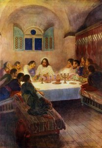 Den sidste nadver (farve litho)