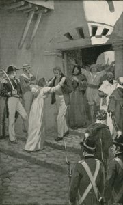 Befrielsen af kristne slaver ved Algier af en britisk flådestyrke (litho)