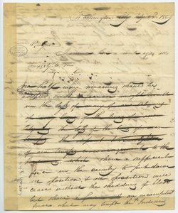 Udkast til brev til William H. Ashley, Washington, begynder -”Kære Genl, jeg ankom hertil for en uge siden. . . ” af William Henry Ashley