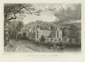 Audley End, Essex, sæde for Lord Braybrooke af William Henry Bartlett