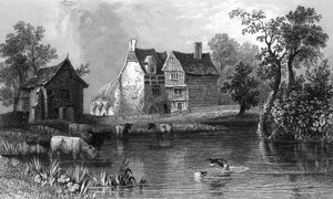 Beleigh Abbey, nær Maldon, Essex, indgraveret af Charles Mottram, 1832 af William Henry Bartlett