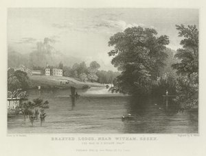 Braxted Lodge, nær Witham, Essex, sæde for P Ducane, Esquire af William Henry Bartlett