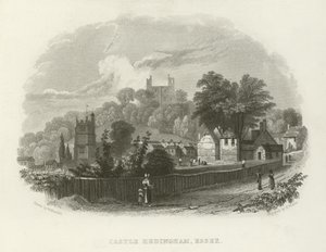 Castle Hedingham, Essex af William Henry Bartlett