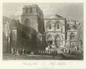Den Hellige Gravs Kirke, Jerusalem af William Henry Bartlett