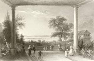 Byen og Bodensøen, fra Chateau Wolfsberg af William Henry Bartlett