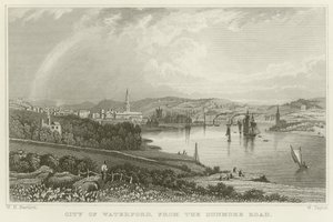 Byen Waterford af William Henry Bartlett