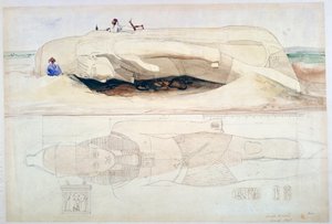 Colossus of Ramesses II, Memphis, 1845