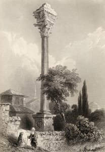 Søjle af Marcian, Istanbul, Tyrkiet, graveret af H. Adlard af William Henry Bartlett