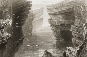 Cove i Mal Bay, County Clare, Irland, fra 