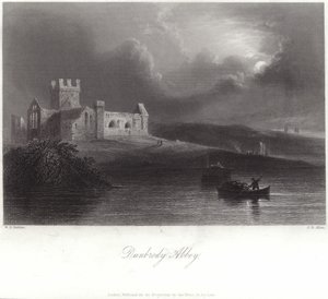 Dunbrody Abbey i County Wexford af William Henry Bartlett