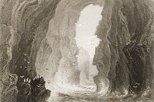 Dunkerry Cave, County Antrim, Nordirland, fra 