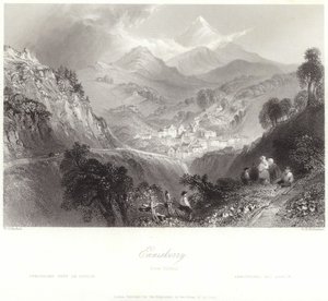 Enniskerry i County Wicklow af William Henry Bartlett