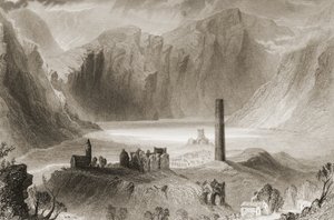 Glendalough, County Wicklow, Irland, fra 