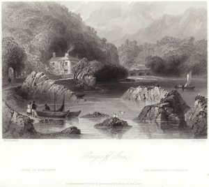Glengariff Inn i County Cork af William Henry Bartlett