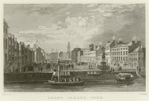 Grand Parade i Cork af William Henry Bartlett