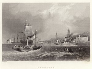 Gravesend af William Henry Bartlett