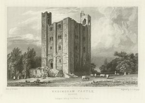 Hedingham Castle, Essex af William Henry Bartlett