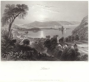 Larne i County Antrim af William Henry Bartlett