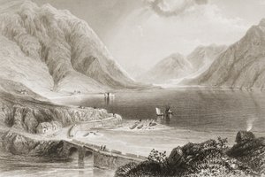 Leenane, Connemara, County Galway, Irland, fra 