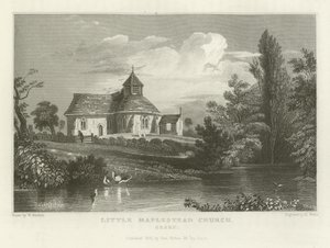 Little Maplestead Church, Essex af William Henry Bartlett