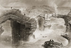 Naturlige broer nær Kilkee, County Clare, Irland, fra 