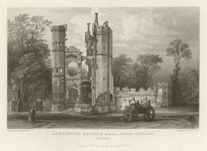Rester af Nether Hall, nær Harlow, Essex af William Henry Bartlett