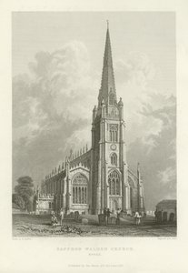 Saffron Walden Kirke, Essex af William Henry Bartlett