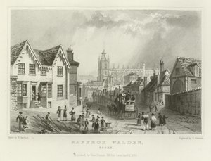 Saffron Walden, Essex af William Henry Bartlett