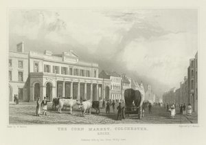 The Corn Market, Colchester, Essex af William Henry Bartlett