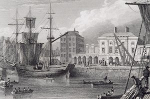 The Custom House, Limerick, Irland i 1830