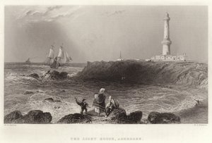 The Light House, Aberdeen af William Henry Bartlett
