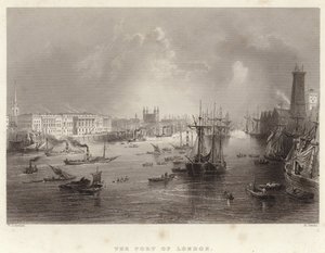Londons havn af William Henry Bartlett