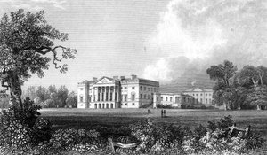 Thorndon Hall, Essex, graveret af Henry Adland, 1831 af William Henry Bartlett