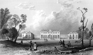 Thorndon Hall, Essex, graveret af Henry Adland, 1832 af William Henry Bartlett