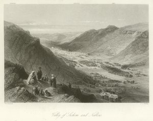 Sichem-dalen og Nablus-dalen, Palæstina af William Henry Bartlett