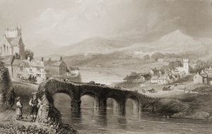 Udsigt over Bray, County Wicklow, Irland, fra 
