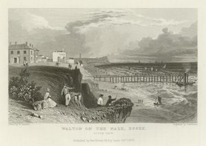 Walton on the Naze, Essex, South View af William Henry Bartlett