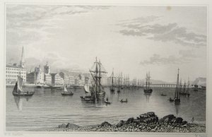 Waterford, Irland, graveret af W. Taylor af William Henry Bartlett