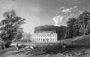 Weald Hall, Essex, graveret af John Rogers, 1833 af William Henry Bartlett