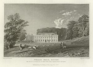 Weald Hall, Essex, sæde for C T Tower, Esquire af William Henry Bartlett