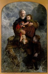 Glencoe massakre, flygtninge / maleri v. W.H. Fisk