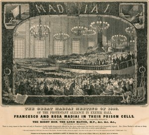 Det store Madiai-møde i 1853 i den protestantiske alliance i Exeter Hall, London
