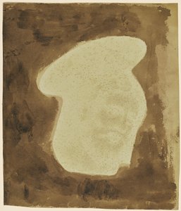 [Kristi hoved fra et maleri på glas]. af William Henry Fox Talbot