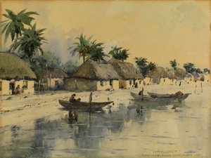 Indianerlandsby, øen Cozumel, Yucatan af William Henry Holmes